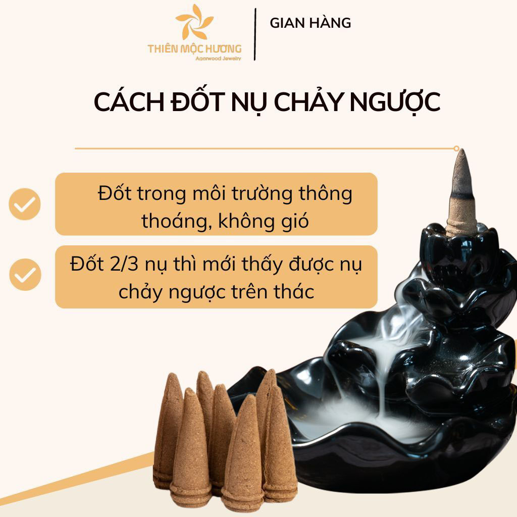 Nụ Trầm Hương Khói Ngược Loại Thường 12 Năm - Hộp 40 Nụ 5 Cách đốt Nụ Trầm Hương Khói Ngược Loại Thường 12 Năm - Hộp 40 Nụ