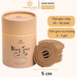 Combo Nhang Khoanh Trầm Hương 12 Năm Và Lư Đồng - Thời gian lưu hương từ 2 - 3 giờ