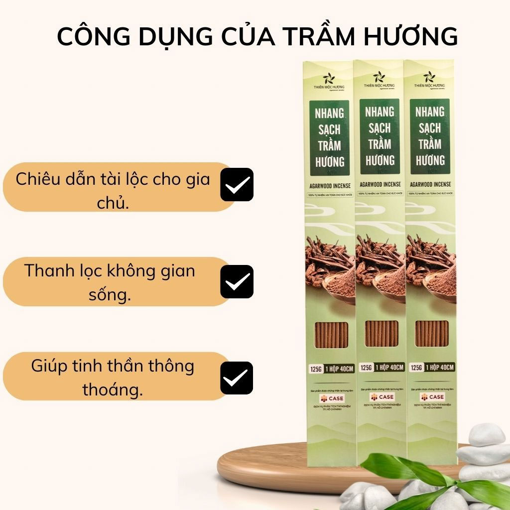 Nhang Sạch Trầm Hương Thiên Mộc Hương Loại 8 Năm - 40cm 5 Công dụng của nhang Sạch Trầm Hương Thiên Mộc Hương Loại 8 Năm - 40cm