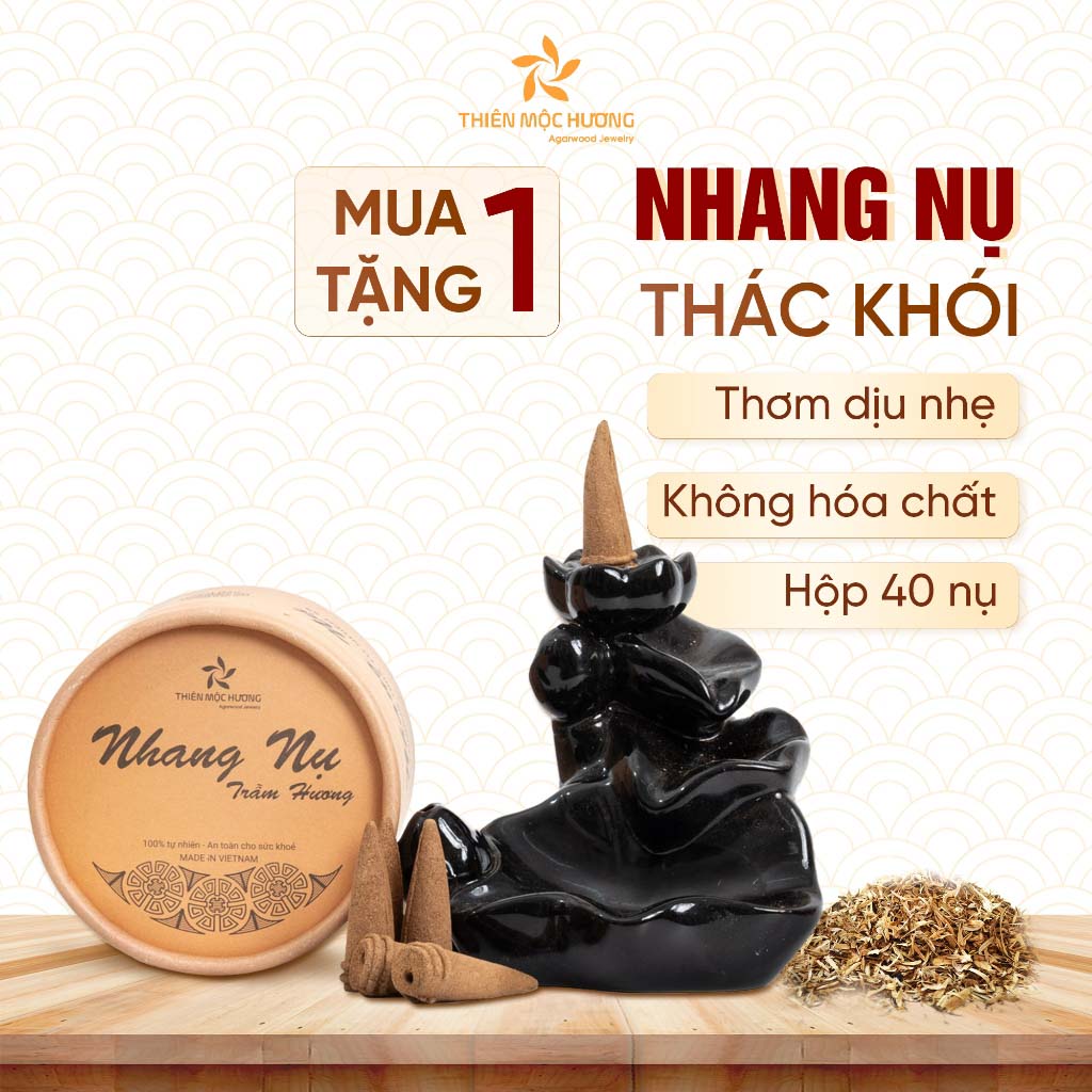 Nụ Trầm Hương Khói Ngược 12 Năm Tặng Thác Khói – Hộp 40 Nụ 24 Nụ Trầm Hương Khói Ngược 12 Năm Tặng Thác Khói – Hộp 40 Nụ