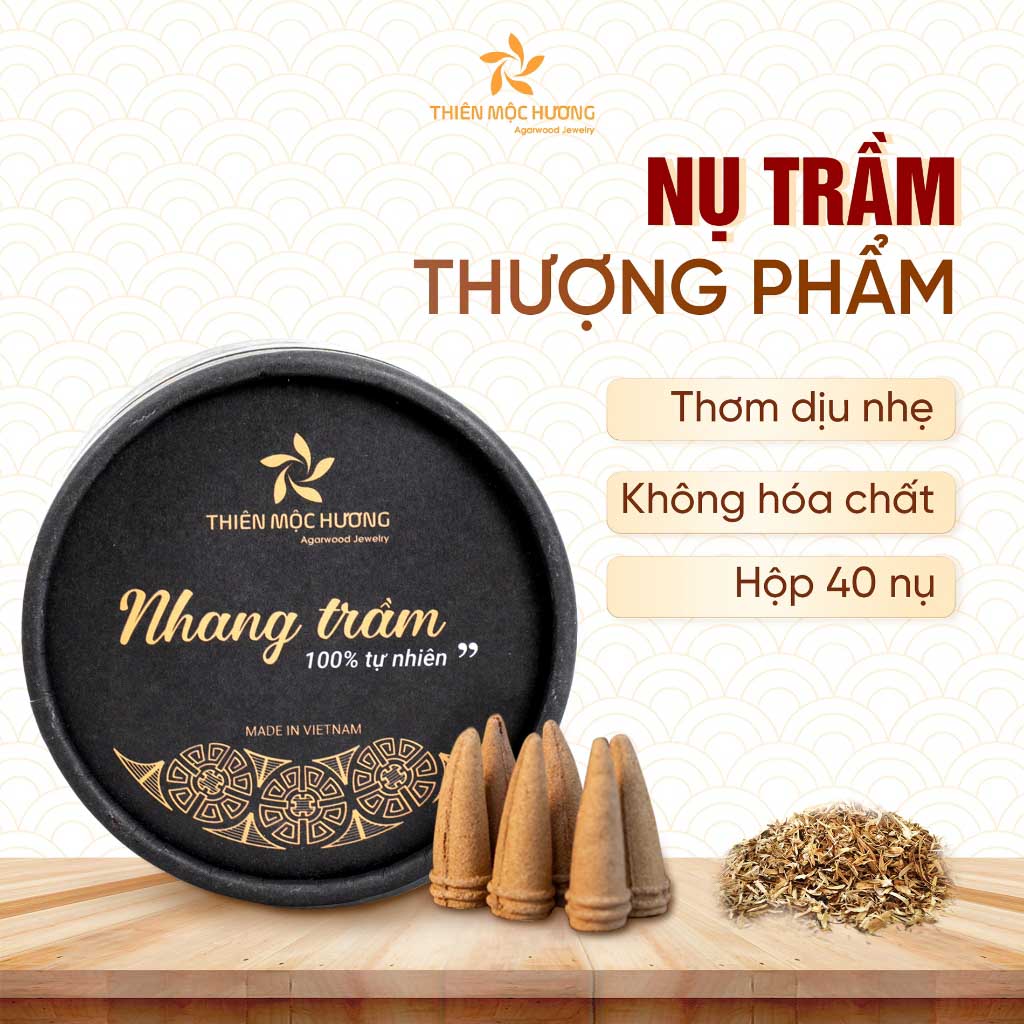 Nụ Trầm Hương Khói Ngược Thượng Phẩm 25 Năm – Hộp 40 Nụ