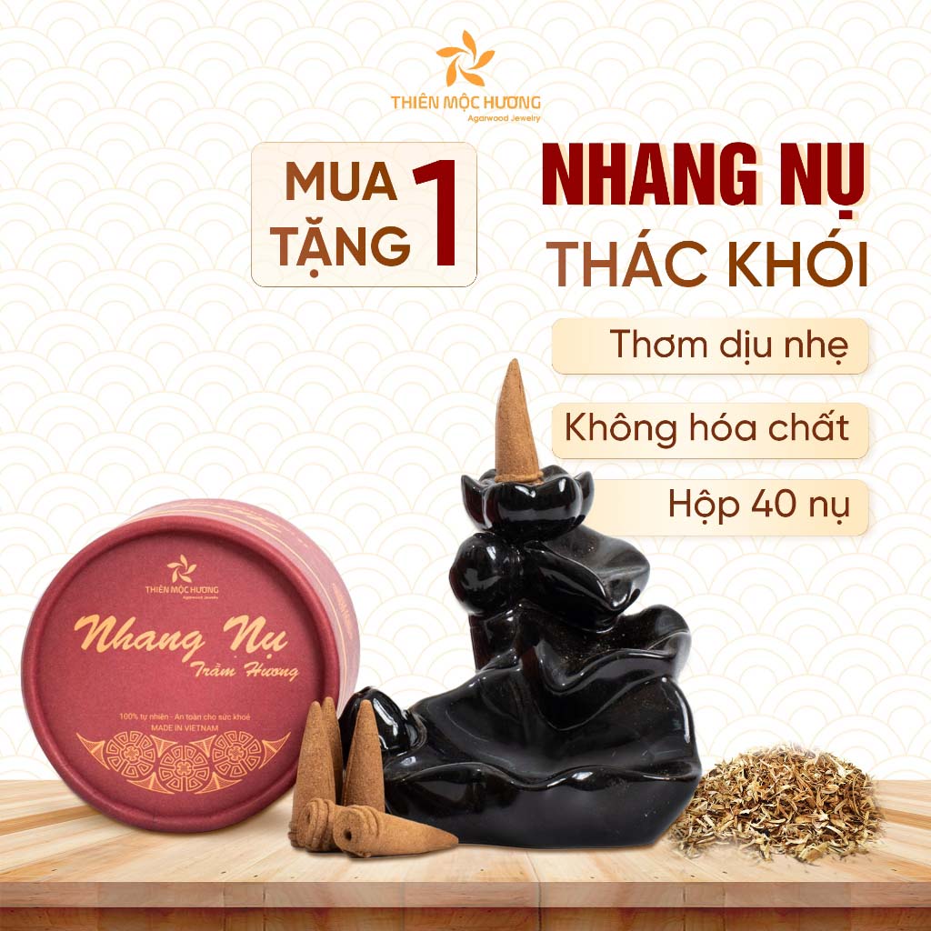 Nụ Trầm Hương Khói Ngược Cao Cấp 16 Năm - Hộp 40 Nụ