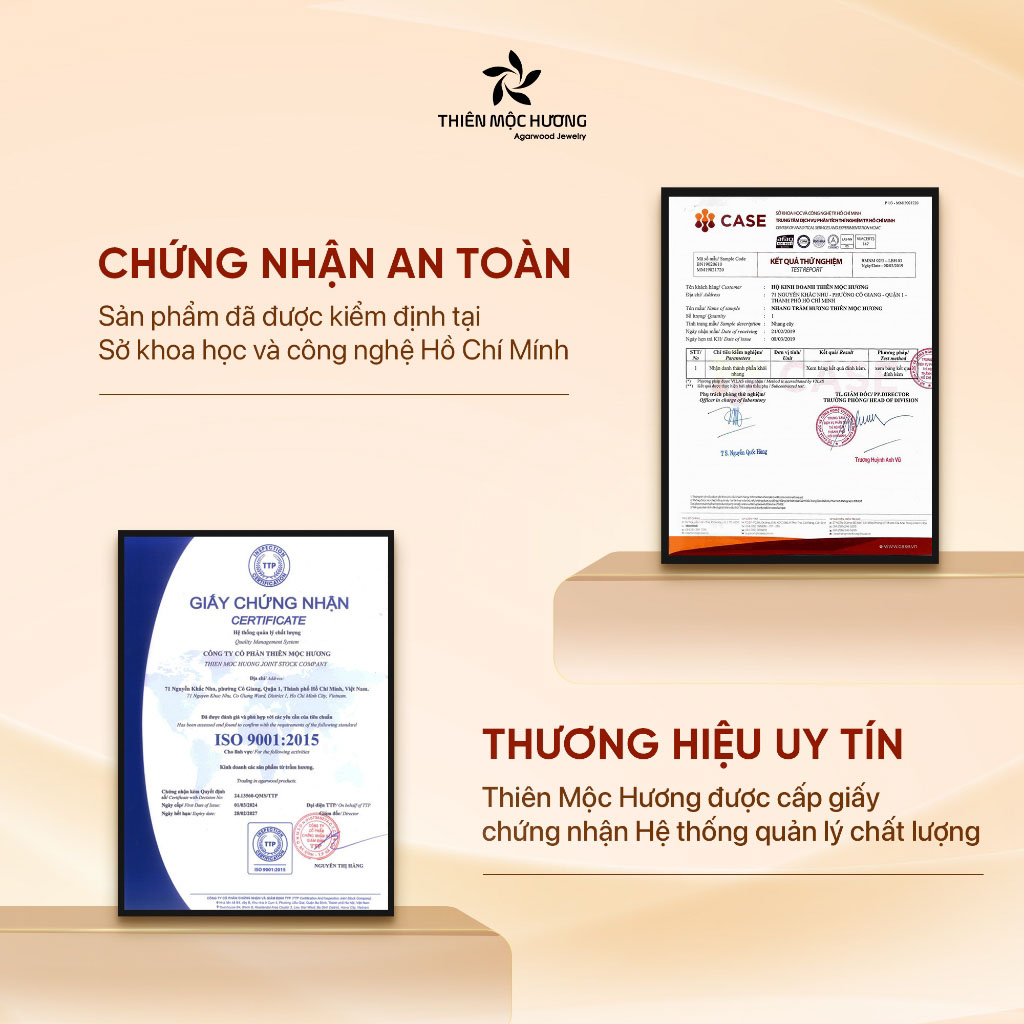 Combo Nhang Nụ Trầm Hương 12 Năm và Lư Đồng 8 Combo Nhang Nụ Trầm Hương 12 Năm và Lư Đồng - Chứng nhận sản phẩm
