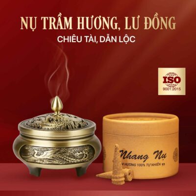 Combo Nhang Nụ Trầm Hương 12 Năm và Lư Đồng